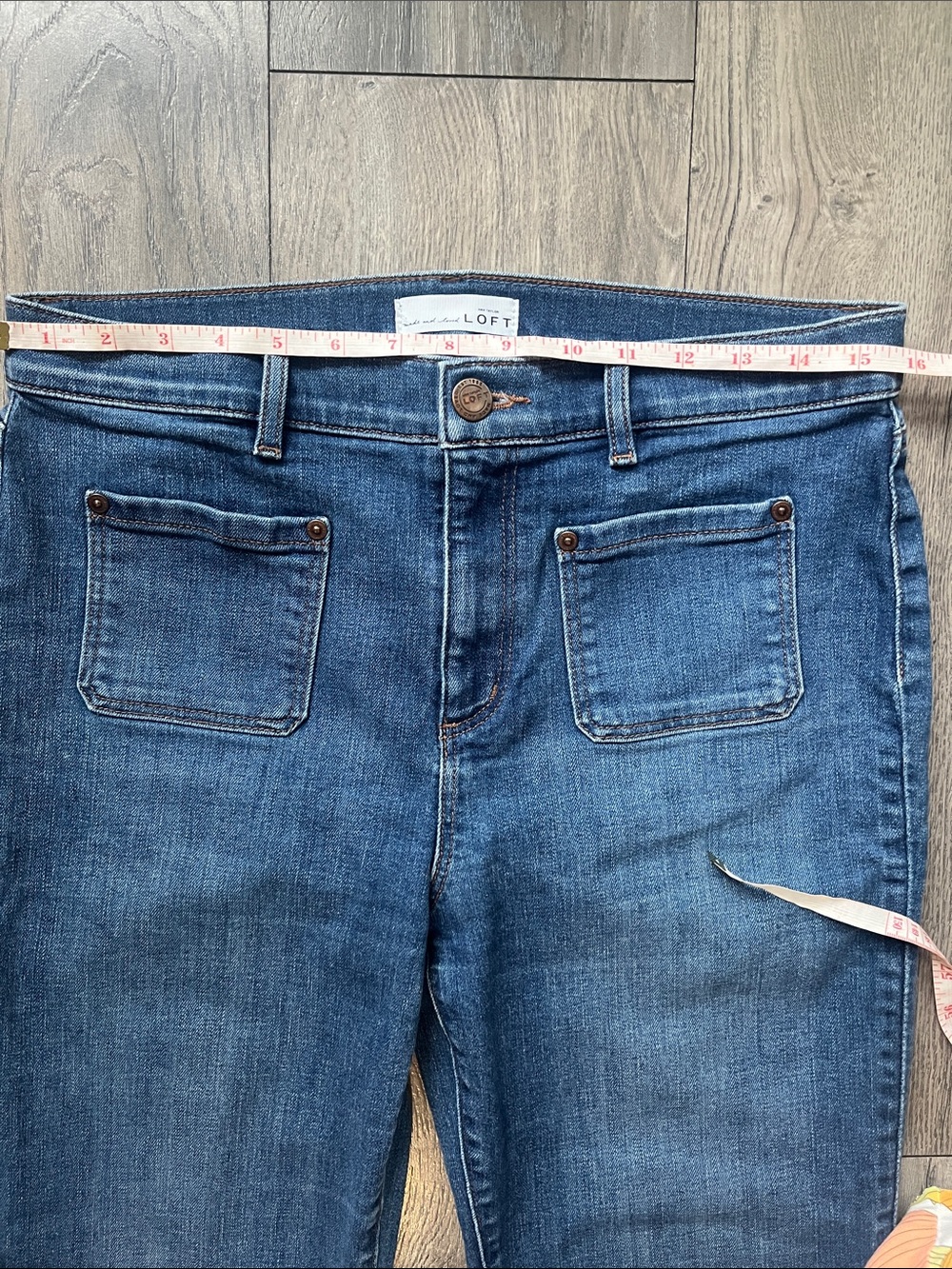 LOFT Blue Wide-Leg Denim Jeans Size10 - Picture 5 of 14